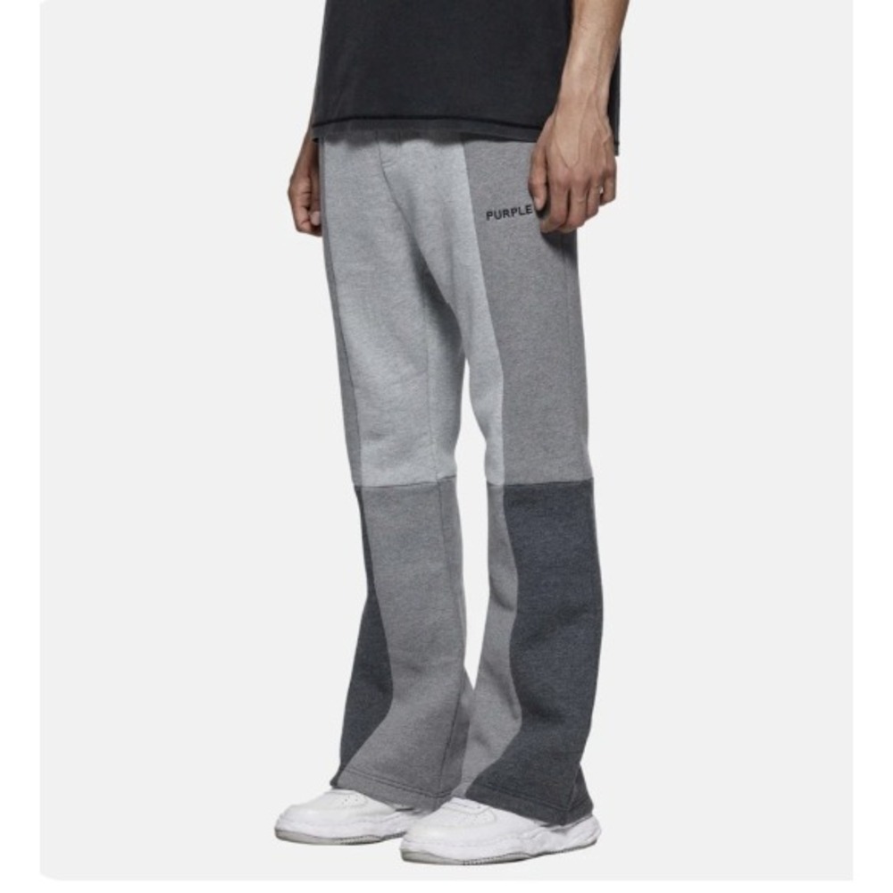 PURPLE BRAND Gray Heavyweight Wordmark Sweatpants Size L